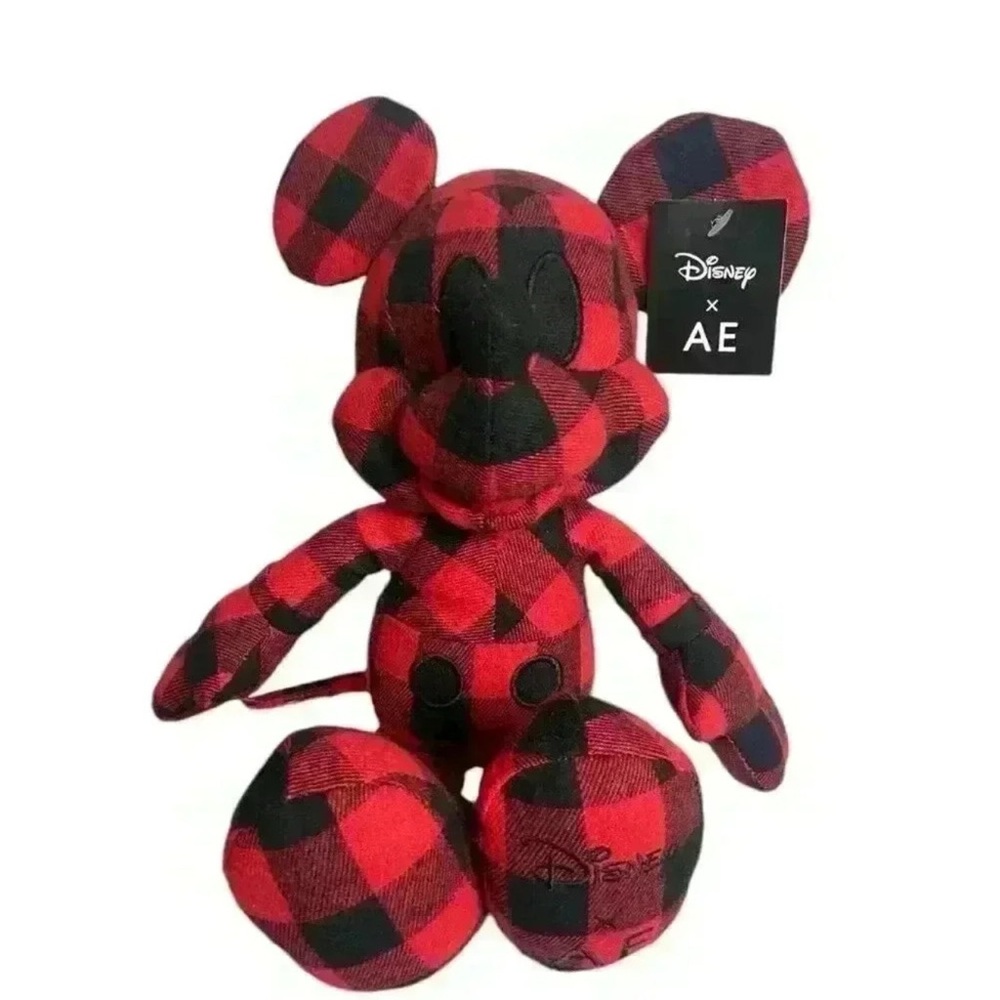 Disney x American Eagle Special Edition Buffalo Plaid Mickey Stuffed Animal